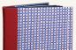 Preview: Blue - red photo album "Gustl", square album, retro pattern